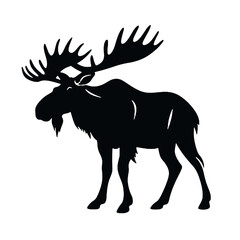 moose vector isolated on white background. Vector illustration