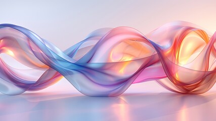 Abstract background with light effects, pastel colors curved lines and blurred details high resolution futuristic style digital. Fabric color gradient texture.