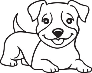 Dog silhouette vector art illustration 