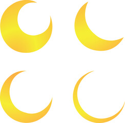 crescent moon Vector Illustration