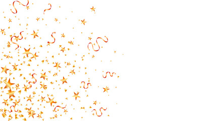 vector gold star confetti and tinsel element decoration party background, invitation card