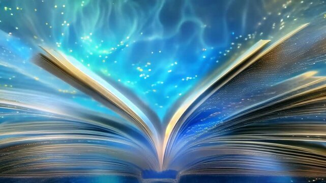 The thought of a brightly shining open book with a tranquil blue glow is vivid in my mind