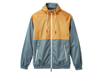  spring  raglan sleeves drawstring hem zip up windbreaker jacket, shopping and advertising concept, mockup