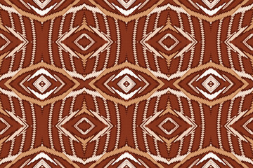 Ethnic abstract ikat art. Seamless pattern in tribal, folk embroidery, and Mexican style. Aztec geometric art ornament print.Design for carpet, wallpaper