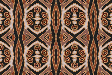 Ethnic abstract ikat art. Seamless pattern in tribal, folk embroidery, and Mexican style. Aztec geometric art ornament print.Design for carpet, wallpaper