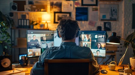 Home Office Chaos During Video Call