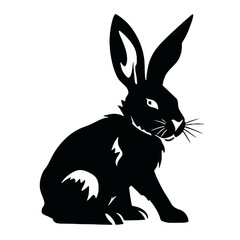 black rabbit silhouette