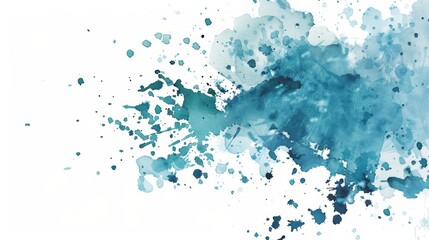 Fototapeta premium realistic watercolor splatter splot a big one + solid clear white background