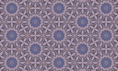 Colorful hexagonal seamless pattern with flowers