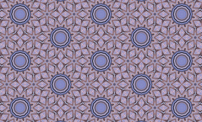 Pastel hexagonal pattern with flowers