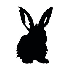 Vector of black rabbit 