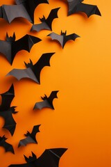 Naklejka premium Halloween top view composition with empty space