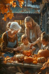 Fototapeta premium Halloween house decoration