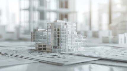 Architectural Model of a Modern Building.