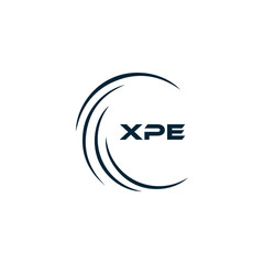 XPE logo. X P E design. White XPE letter. XPE, X P E letter logo design. X P E letter logo design in GOLD, GOLDEN LOGO, THREE, style. letter logo set in one artboard. X P E letter logo vector design.