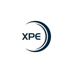 XPE logo. X P E design. White XPE letter. XPE, X P E letter logo design. X P E letter logo design in GOLD, GOLDEN LOGO, THREE, style. letter logo set in one artboard. X P E letter logo vector design.
