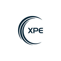XPE logo. X P E design. White XPE letter. XPE, X P E letter logo design. X P E letter logo design in GOLD, GOLDEN LOGO, THREE, style. letter logo set in one artboard. X P E leator Artwork
