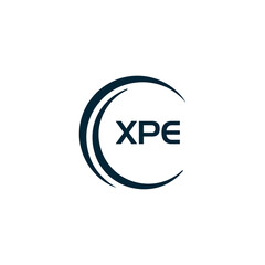 XPE logo. X P E design. White XPE letter. XPE, X P E letter logo design. X P E letter logo design in GOLD, GOLDEN LOGO, THREE, style. letter logo set in one artboard. X P E leator Artwork