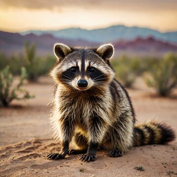 wild desert raccoon