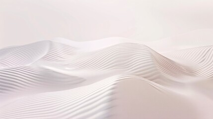Obraz premium Minimalist abstract background with wave pattern, light gray and white gradient, soft lines, fluid simplicity. Atmospheric perspective, high resolution, soft lighting. Tranquil and calm atmosphere, Ci