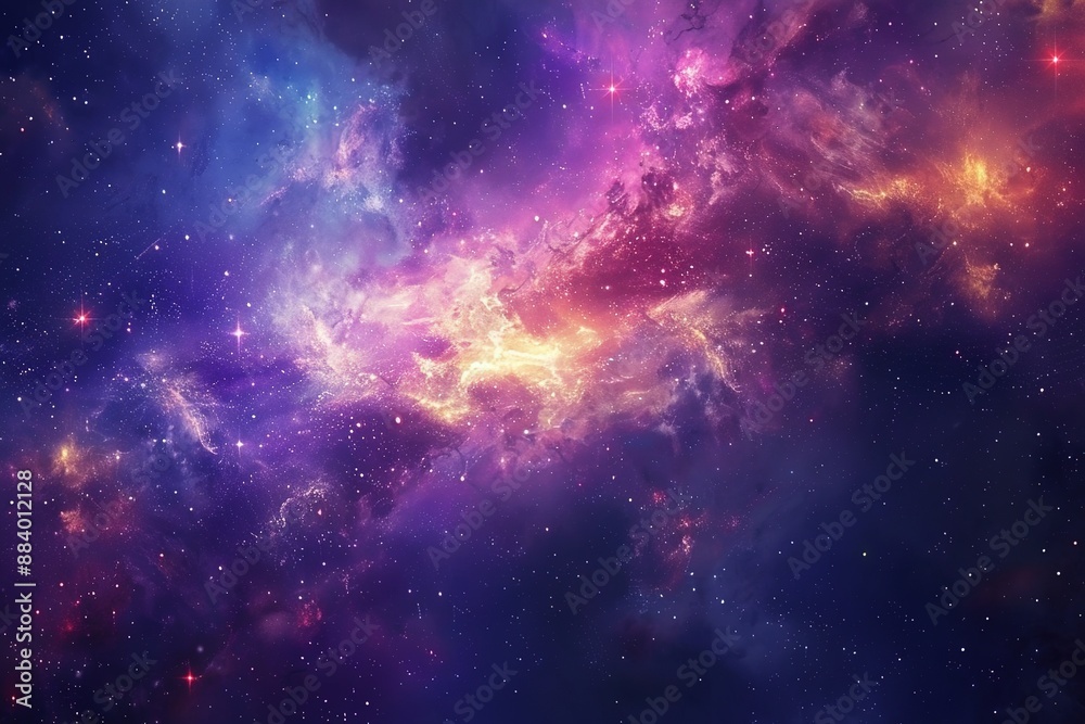 Wall mural incredible abstract background of a colorful space galaxy cloud nebula. starry night cosmos. univers