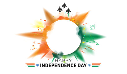 Template of Tri Color explosion for independence day of India.