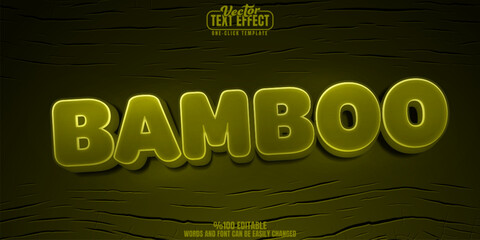 Bamboo editable text effect, customizable panda and bear 3d font style © LetsSmile