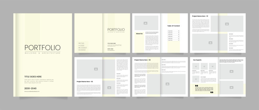 Real estate portfolio brochure or architecture portfolio brochure template