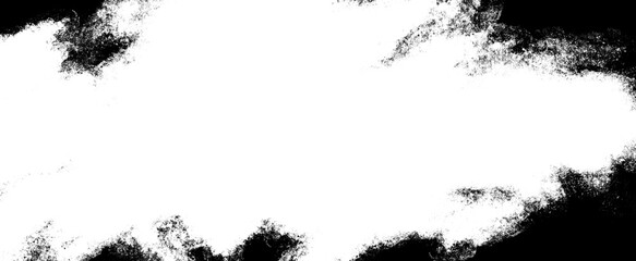 Grunge border texture background. Abstract frame overlay. PNG graphic illustration with transparent background.