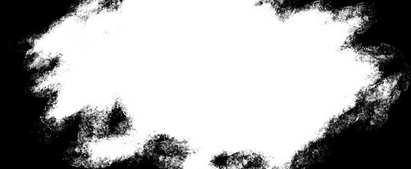 Grunge border texture background. Abstract frame overlay. PNG graphic illustration with transparent background.