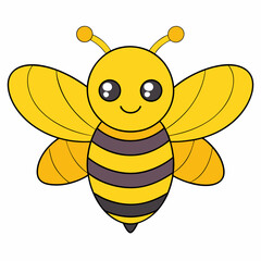 Honey Bee silhouettes and icons. Black flat color simple elegant white background Manatee animal vector and illustration.