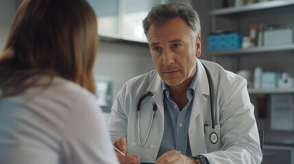 Fototapeta premium Doctor Consulting with Patient