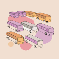 bus vector illustration design and art.