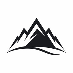 Mountain icon logo design vector art illustration