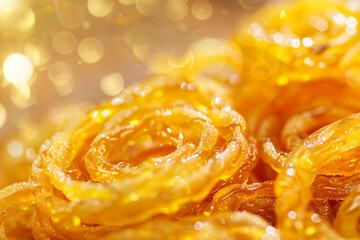 Close-up of Jalebi, Indian Sweet.