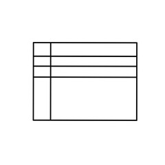 Simple stylized data table layout template