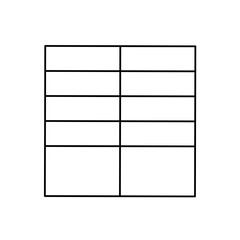 Simple stylized data table layout template