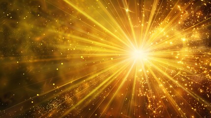 Fototapeta premium Radiant sunburst with golden rays, creating a dynamic and energetic background. 