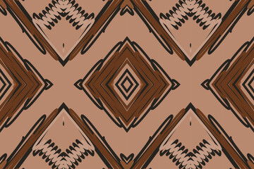 Ikat ethnic seamless pattern design. Aztec fabric carpet mandala ornaments textile decorations wallpaper. Tribal boho native