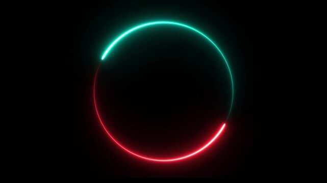 3d image Abstract energy circle with lightning discharges