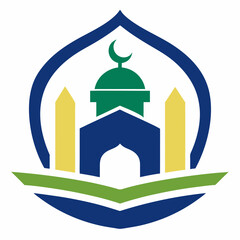 Modern Islamic school vector logo design illustration