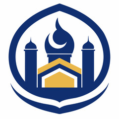 Modern Islamic school vector logo design illustration