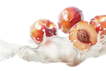 Orange fruit sliced and splash isolated
