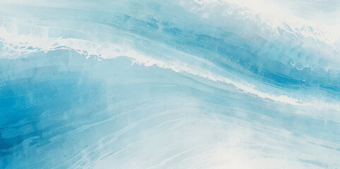 Vector watercolor ocean wave line blue and white background. Ocean sea art with natural template. Seamless soft blue ocean pattern wave water background.