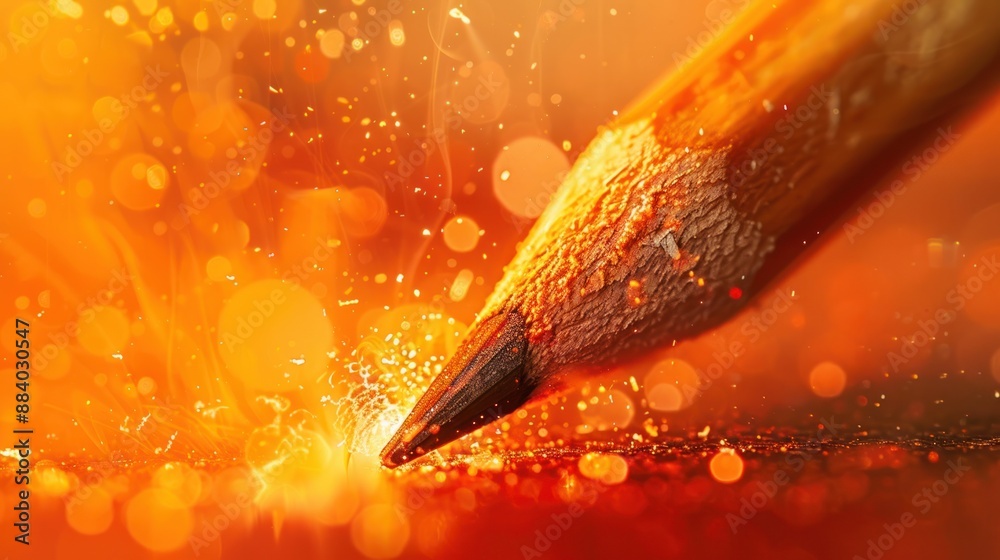 Canvas Prints Pencil Igniting