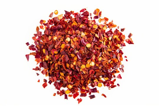 Spicy chili red pepper flakes chopped milled dry paprika
