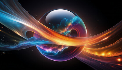 Naklejka premium カラフルな抽象的模様