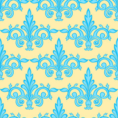Timeless scrollwork seamless pattern