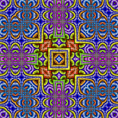 3d effect - abstract kaleidoscopic color gradient pattern