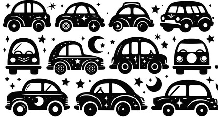Celestial Cars Vector Collection
